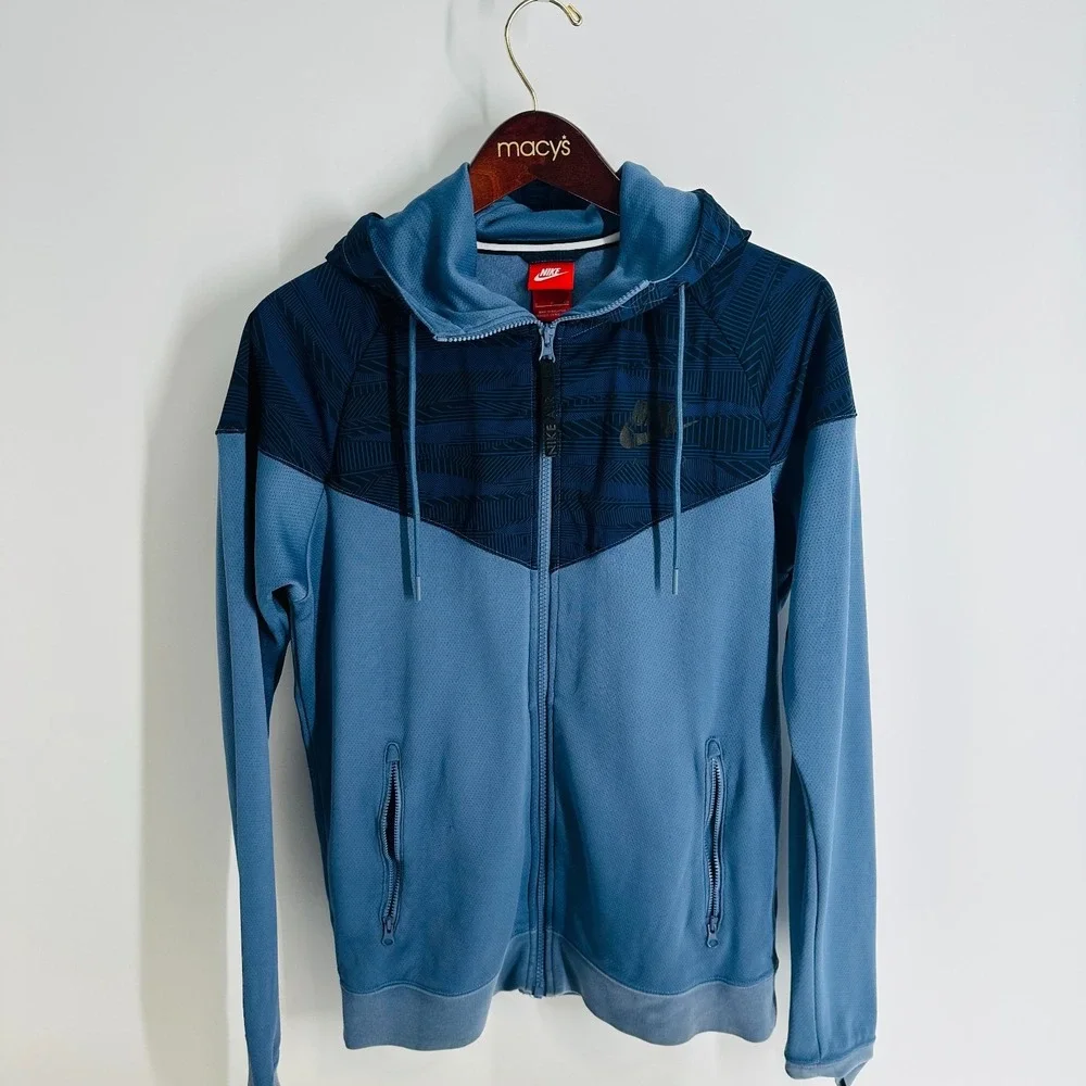 Nike Air Full Zip Hooded Zip Pockets Windrunner Running Jacket Multicolor Size S